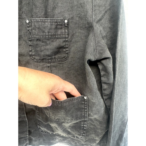 Real Comfort by Chadwicks Womens Button Up Jacket Size 8P Black Long Sleeve - Picture 3 of 10